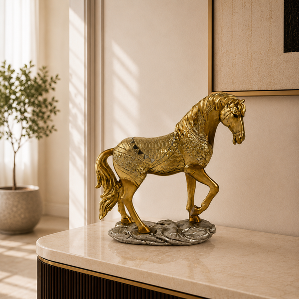 Caballo decorativo Oro antiguo