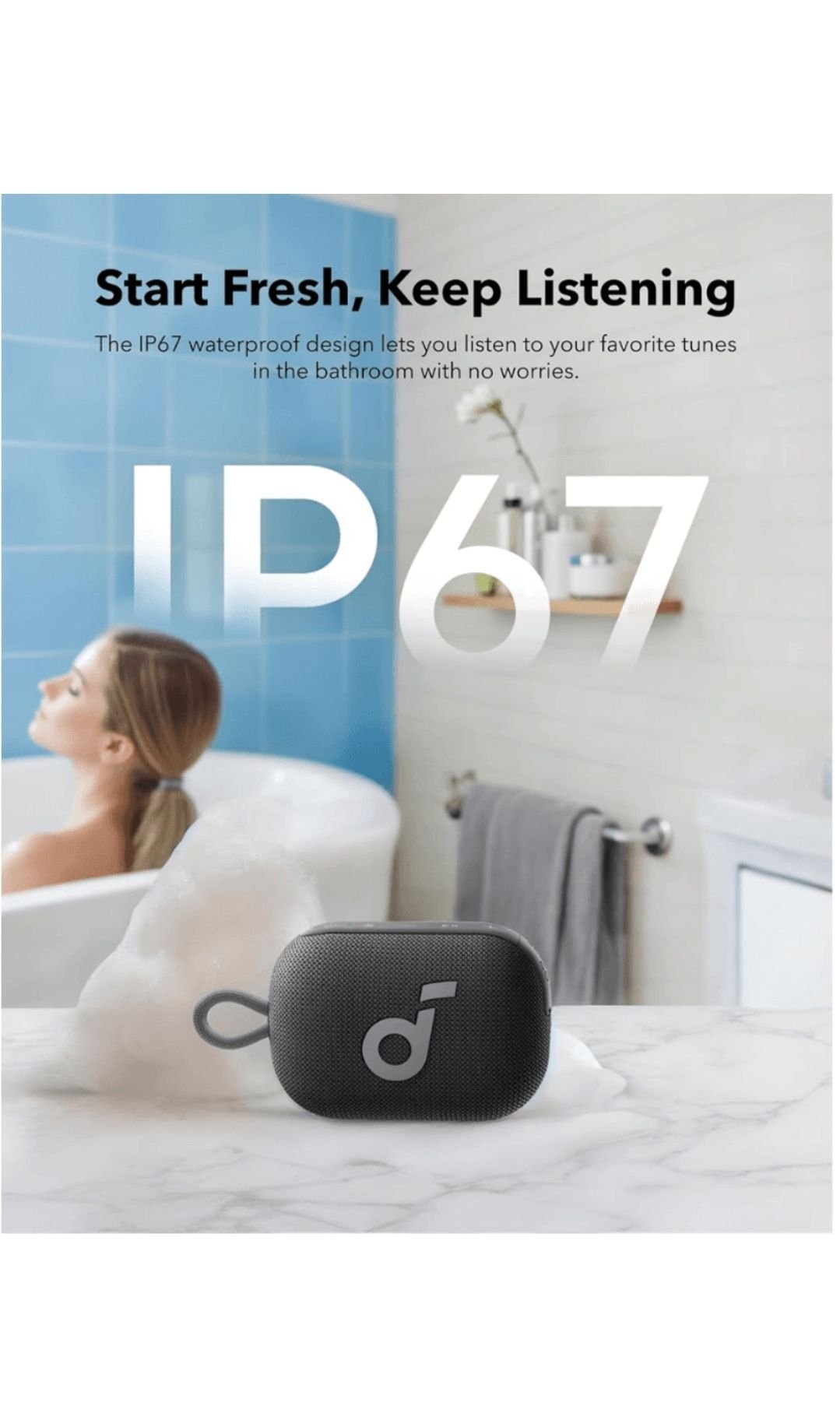 Parlante Bluetooth Soundcore Select 4 Go Negro | IP67 Agua y Polvo | 20h Batería | Sonido Potente 5W