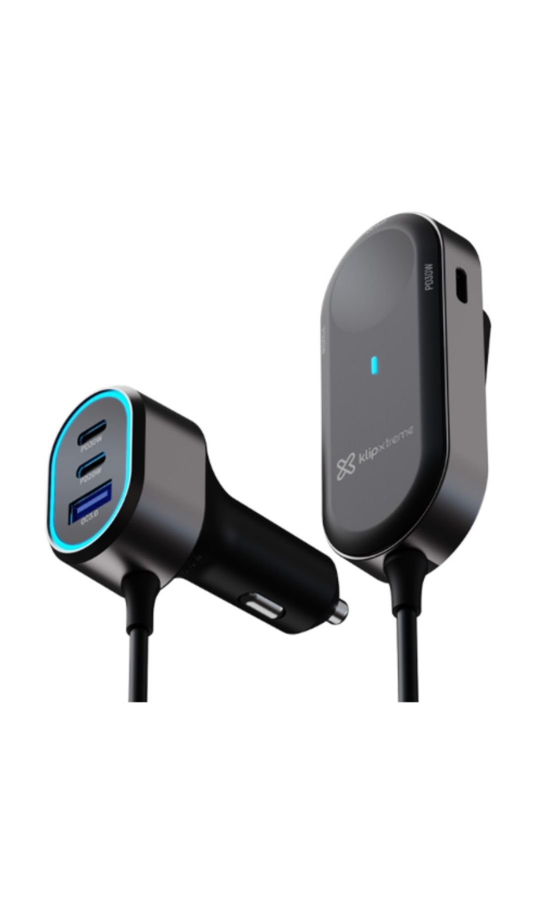 Cargador de Auto Klip Xtreme PowerCar 100W USB-C PD + USB-A