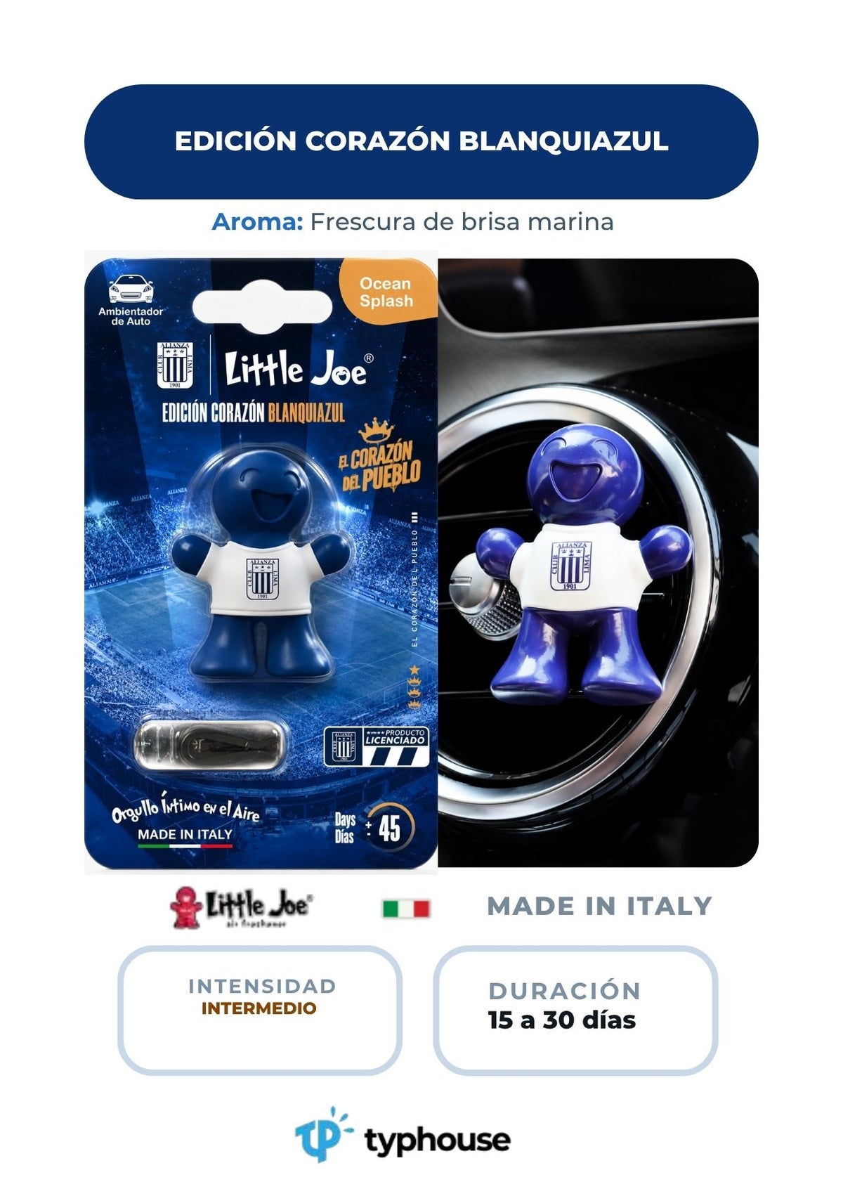Little Joe® - Alianza Lima - Edición Corazón Blanquiazul | Ocean Splash