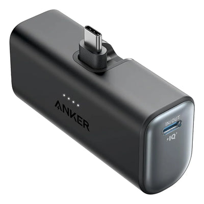 Batería Portátil Anker Nano 22.5W con Conector USB-C Integrado | 5000mAh | Carga Rápida | Ultra Compacta | Negro