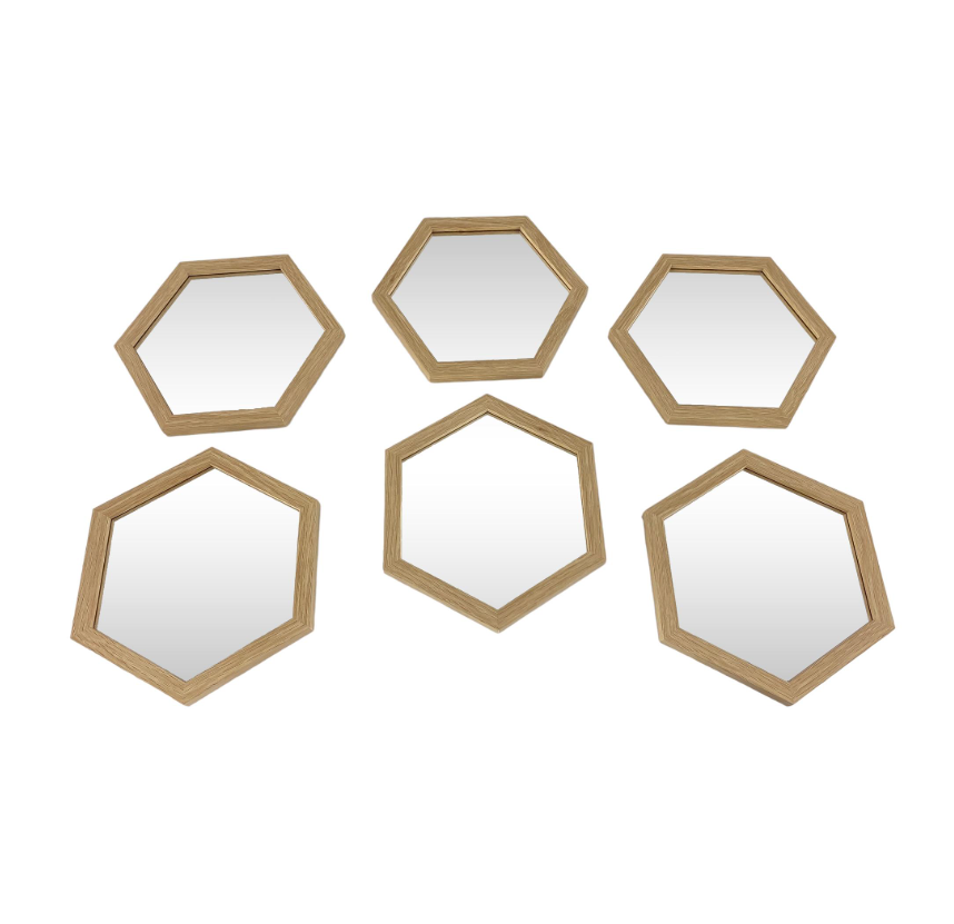 Set de Espejos  decorativos Dorados