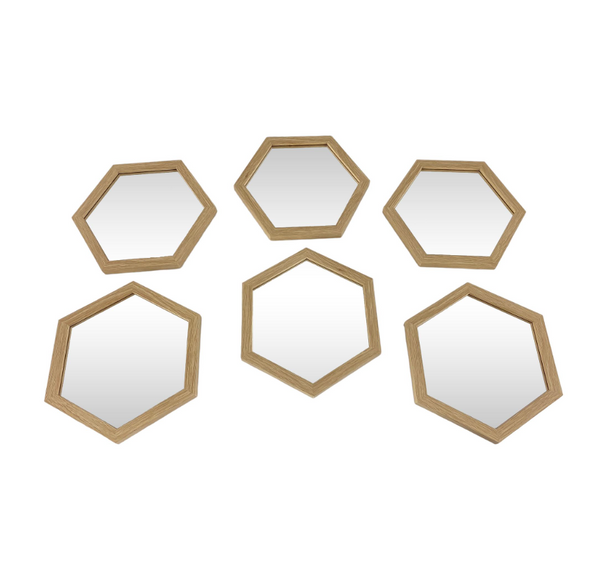 Set de Espejos  decorativos Dorados