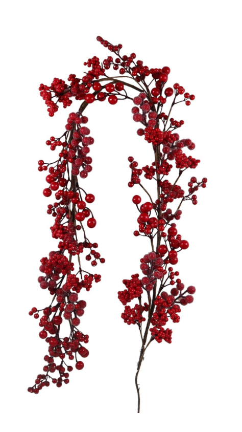 Guirnalda Colgante artificial Bayas rojas Decorativo