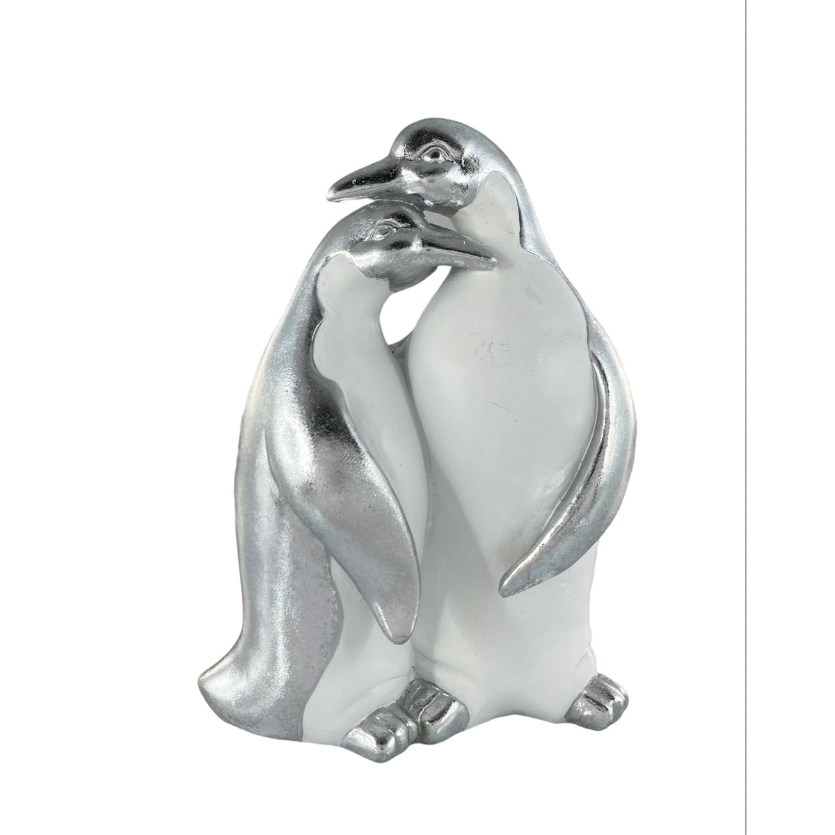 Pinguinos decorativos Pareja Plateada