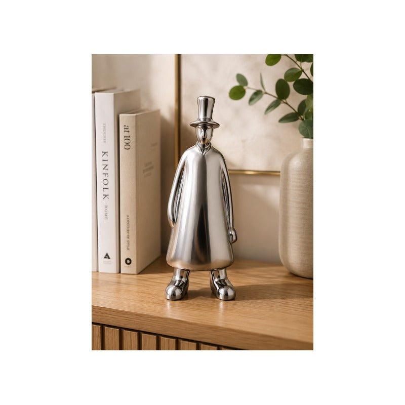 Hombre Decorativo Plateado