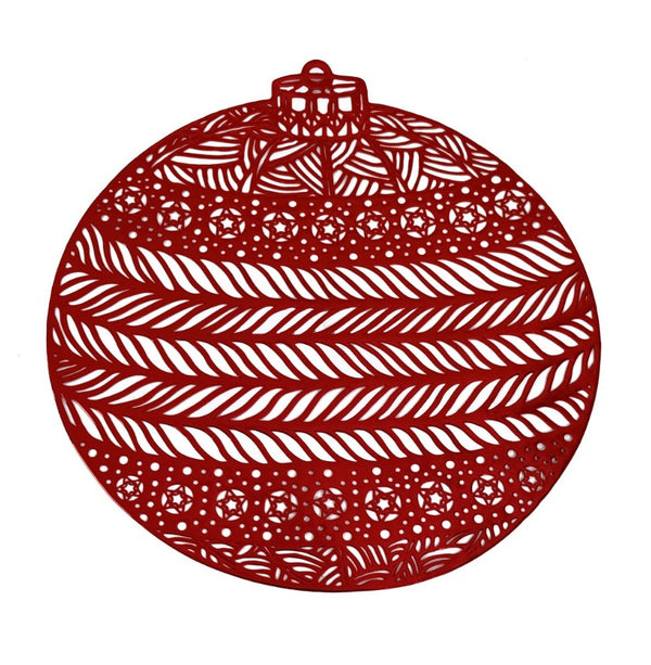 Indivudual decorativo rojo Navideño