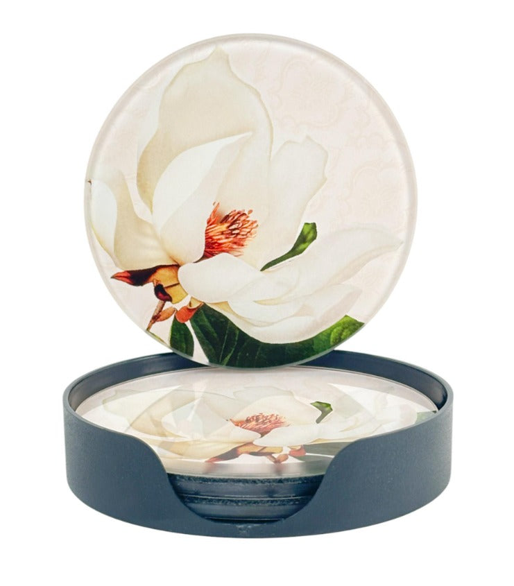 Portavasos Decorativo orquídea blanca