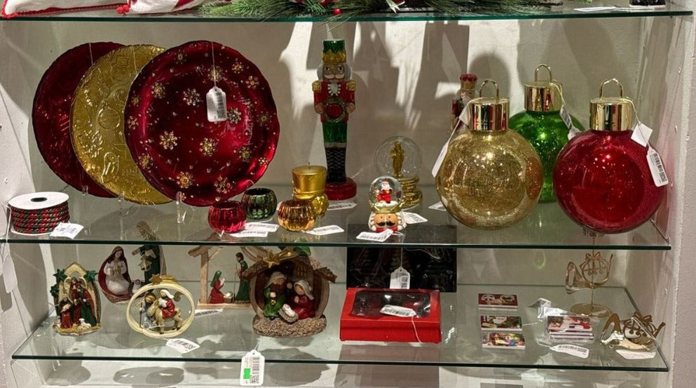 Centro de Mesa decorativo Navideño Dorado