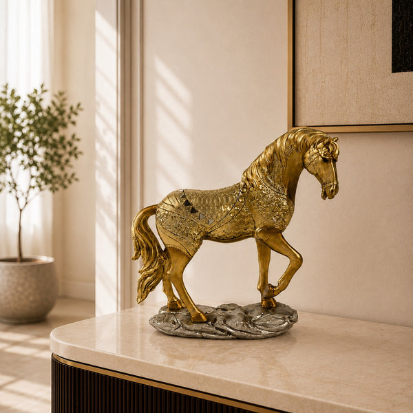 Caballo decorativo Oro antiguo