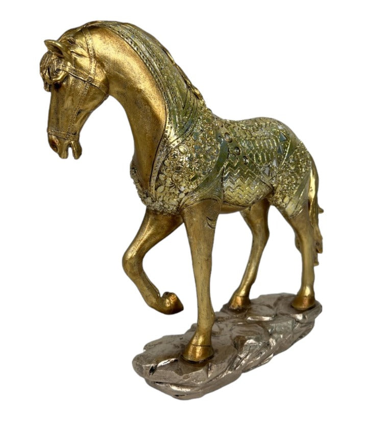 Caballo decorativo Oro antiguo