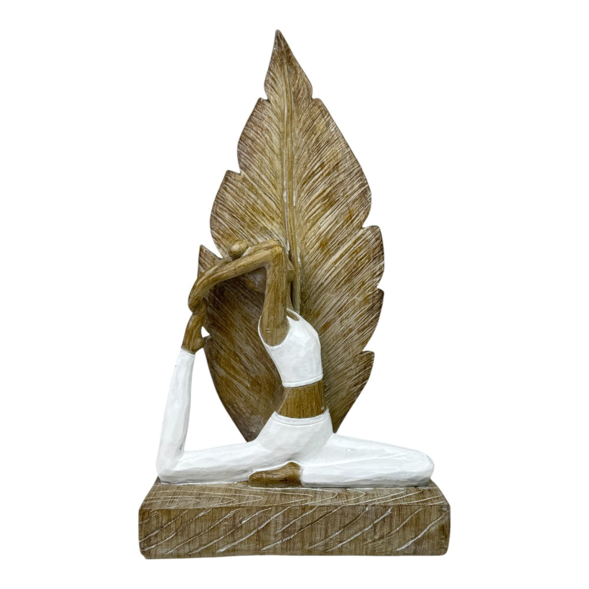 Dama Yoga decorativa equilibrio blanco