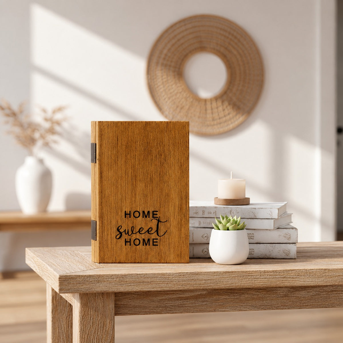 Libro decorativo Madera Oscura