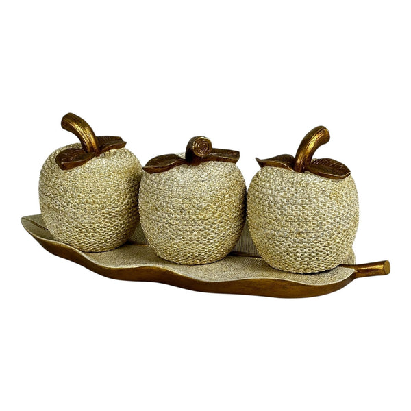 Manzanas decorativa Doradas